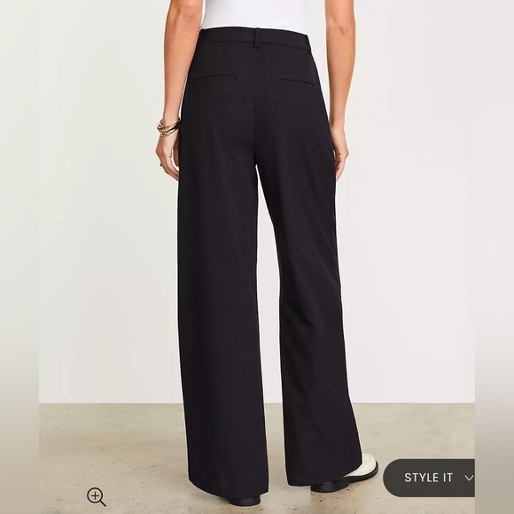 LOFT Versa 16 Petite Seasonless Stretch Double Pleat Wide Leg Pant - Picture 3 of 5